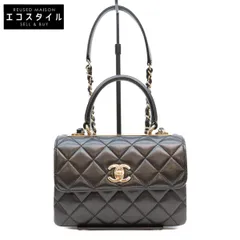 CHANEL シャネル AS4654 黒 ラム ゴールド金具 トレンディCC ミニトップハンドルフラップバッグのサムネイル