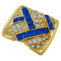YVES SAINT LAURENT　イヴサンローラン　ブローチ　GP　YSL　ヴィンテージ　カラーストーン　希少　レアのサムネイル
