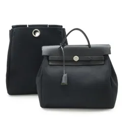 HERMES エルメス エールバッグ アドPM リュックサック バックパック 2WAY ハンドバッグ トワルオフィシエ レザー ブラック 黒 シルバー金具 □G刻印のサムネイル