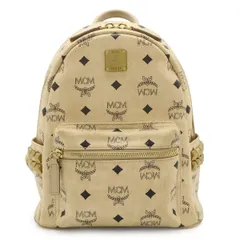 MCM エムシーエム ヴィセトス スターク バックパック ミニ リュックサック スタッズ コーティングキャンバス ベージュ ゴールド金具 MMK6SVE41IG001のサムネイル