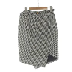 バレンシアガ BALENCIAGA 2020年 621416 タイトスカート ロゴ 千鳥柄 34 XXS 白 ホワイト 黒 ブラック /MQのサムネイル