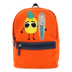 FENDI フェンディ FRESH FENDI フレッシュ フェンディ パイナップル バックパック リュックサック ネオプレン レザー オレンジ 8BZ040のサムネイル