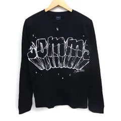 トミー TOMMY 国内正規品 グラフィック ロゴ プリント Tシャツ カットソー 長袖 丸首 コットン 綿 S ブラック 黒 /FT24のサムネイル