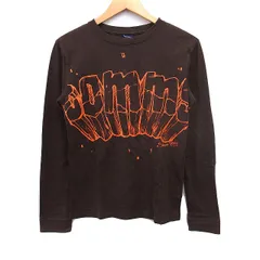 トミー TOMMY 国内正規品 グラフィック ロゴ Tシャツ 長袖 丸首 ロンT コットン 綿 S ブラウン 茶 /FT40のサムネイル
