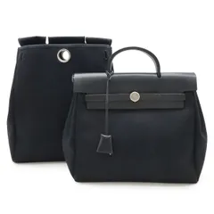 HERMES エルメス エールバッグ アドPM リュックサック バックパック 2WAY ハンドバッグ トワルオフィシエ レザー ブラック 黒 シルバー金具 □D刻印のサムネイル