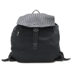 BOTTEGA VENETA ボッテガ ヴェネタ ボッテガベネタ イントレチャート バックパック リュックサック ナイロン レザー ブラック 黒 409595のサムネイル