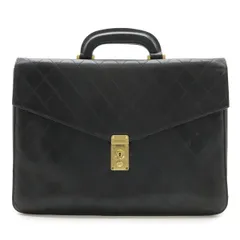 CHANEL シャネル ビコローレ ココマーク ビジネスバッグ ブリーフケース 書類カバン ハンドバッグ レザー ブラック 黒 ゴールド金具のサムネイル