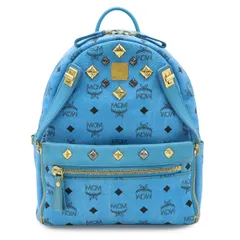 MCM エムシーエム ヴィセトス DUAL STARK デュアルスターク バックパック リュックサック 2WAY ショルダーバッグ スタッズ PVC ブルー 青 MMK5SVE80のサムネイル