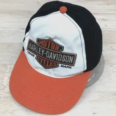 美品 ハーレーダビッドソン/HARLEY-DAVIDSON キャップ/帽子 ロゴ刺繍 ブラック×ホワイト×オレンジ バイカラー[OK04665]のサムネイル