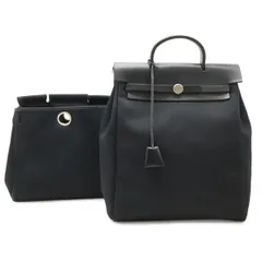 HERMES エルメス エールバッグ アドPM リュックサック 2WAY ハンドバッグ トワルオフィシエ レザー ブラック 黒 □C刻印のサムネイル