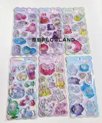 【6種類セット】クーリア キラリンウォーターシール 全6柄コンプリート 01306～01311 ぷっくり ウォーターイン