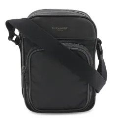 SAINT LAURENT PARIS サン ローラン パリ YSL イブサンローラン シティ ミニカメラバッグ ショルダーバッグ ナイロン レザー ブラック 黒 779661のサムネイル