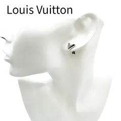 ルイヴィトン Louis Vuitton ピアス エセンシャルV シルバー LVロゴ 両