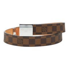 バーバリー ロゴ ベルト ネイビー ブラウン レザー メンズ BURBERRY【1