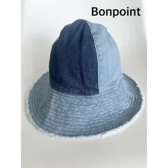 【新品】 Bonpoint　ボンポアン　ハット    T4-53cm   ブルー系　帽子　キッズ　子供服　お出掛け　送料込み   3408257のサムネイル
