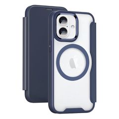 [신품] YUYIB 케이스 대응 iPhone 16 케이스 수첩형 MagSafe 대응 배면 클리어 투명 고급인 PU 레더+PC 패널+TPU 범퍼 마그넷 개폐 충격 흡수 경량 얇은 브랜드