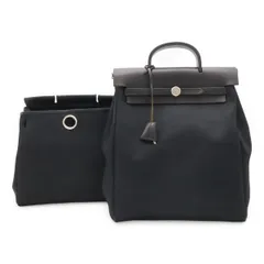 HERMES エルメス エールバッグ アドPM リュックサック バックパック 2WAY ハンドバッグ トワルオフィシエ レザー ブラック 黒 シルバー金具 □D刻印のサムネイル