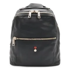 FENDI フェンディ バックパック リュックサック デイパック レザー ブラック 黒 シルバー金具 ポーチ付き 7VZ025のサムネイル