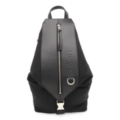 LOEWE ロエベ コンバーチブル バックパック スモール リュックサック ショルダーバッグ ナイロン レザー ブラック 黒 シルバー金具 LEB777W22X02のサムネイル