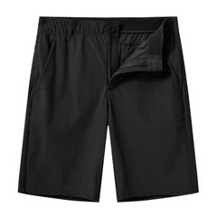 [Brand New] Men's Golf Shorts, Half Pants, Sweat-Wicking, Quick-Drying, Stretch, Athletic Wear, Breathable, Activewear, Fitness Shorts, Plain, Everyday Wear, Spring/Summer Clothing, 5 Pockets (Black, Size L) 1