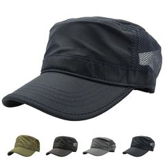 [신품] RF 워크 캡 남성 메쉬 여름 모자 남녀 겸용 속건 경박 무지 밀리터리 (56 ~ 60CM) (블루 블랙) 0
