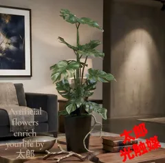 光触媒　人工観葉植物　ウォールグリーン　フェイクグリーン　スリムパキラ10833@@のサムネイル
