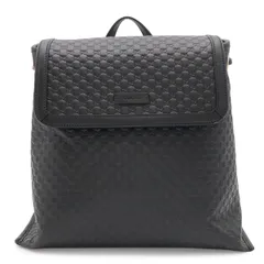 GUCCI グッチ マイクログッチシマ バックパック リュックサック レザー ブラック 黒 ゴールド金具 アウトレット品 607993のサムネイル