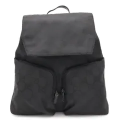 GUCCI グッチ GGナイロン リュックサック バックパック レザー ブラック 黒 シルバー金具 003.0238のサムネイル