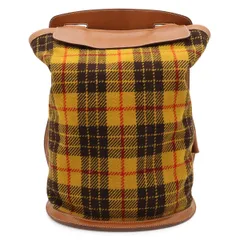 HERMES エルメス シェルパ バックパック リュックサック タータンチェック ウール レザー イエロー 黄 ブラウン 茶 マルチカラー ソルド品のサムネイル