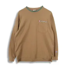 Champion (MEN - L) コットン 刺繍 ロゴ 長袖 Tシャツのサムネイル