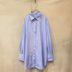 Omekashi オメカシ ラウンドボリュームスリーブシャツ ビッグシャツ シンプル オールシーズン サックス FREE レディース USEDのサムネイル