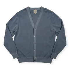 J.PRESS ジェイプレス ハイゲージ コットンニット カーディガン サイズ M /ブルーグレー系/メンズ/トラッド/オンワード樫山のサムネイル