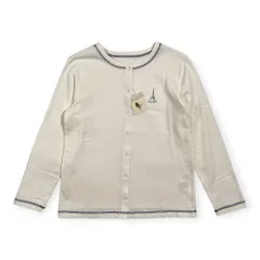 タグ付き 未使用品 Mademoiselle NON NON マドモアゼルノンノン ライト スウェット カーディガン サイズ 38 M /ホワイト/レディースのサムネイル