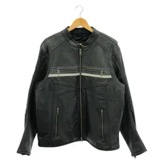 【中古】Harley Davidson レザージャケット サイズXL ブラック 汚れあり[91]のサムネイル