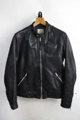 定価\41.800円 ビューティ&ユース BEAUTY&YOUTH ゴートレザー(やぎ革) シングルライダース【L】UNITED ARROWS ユナイテッドアローズ レザージャケット【中古】【メンズ】【レディース】【古着】アメカジ バイク バイカー 男性のサムネイル
