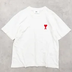 Ami Paris アミパリス Tシャツ カットソー ロゴ刺繍 コットン ホワイト ポルトガル製 レディース XS b02555のサムネイル