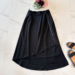 現行美品】LIMI feu ヨウジヤマモト ロゴテープフレアロングスカート
