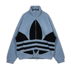 (M) adidas アディダス BIGトレフォイル シェルパ ジャケット スカイブルーのサムネイル