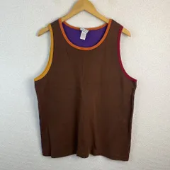 WALLA WALLA SPORT ワラワラスポーツ タンクトップ ブラウン パープル Lサイズ メンズ 古着 アメカジ スポーツMIXのサムネイル