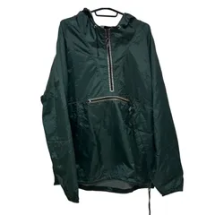  GAP アノラックパーカー ナイロンジャケット アウトドア スポーツ カンガルーポケット ハーフジップ Lサイズ ダークグリーン【KT2】のサムネイル