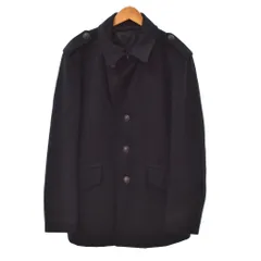 ピーエスポールスミス PS Paul Smith ショートコート Pコート シングル メルトンウール カシミヤ 無地 ロゴボタン L2 黒 ブラック PP-KS-43757のサムネイル