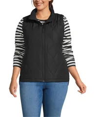 ランズエンド レディース アウター ジャケット・ブルゾン プラスサイズ キルティング ベスト Lands End Plus Size FeatherFree Onion Quilted Insulatのサムネイル