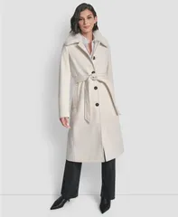 ダナ キャラン ニューヨーク レディース アウター ジャケット・ブルゾン コート DKNY Womens SingleBreasted Pillow Collar Coat Pearl パールのサムネイル