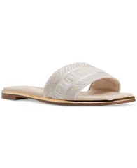 アルド レディース シューズ サンダル 刺繍 ALDO Womens Oceania Embroidered Slide Flat Sandals Beige Woven ベージュのサムネイル