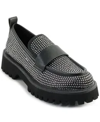 カール ラガーフェルド レディース シューズ パンプス ローファー KARL LAGERFELD PARIS Womens Grady Almond Toe Loafers Black ブラックのサムネイル