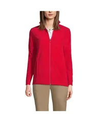 ランズエンド レディース アウター ジャケット・ブルゾン フリース ジャケット Lands End Womens Thermacheck 100 Fleece Jacket Rich red レッドのサムネイル