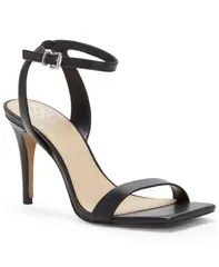 ヴィンスカムート レディース シューズ サンダル アンクル Vince Camuto WomensaprendankleStrap Sandals Black Leather ブラックのサムネイル