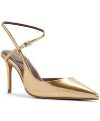 アルド レディース シューズ パンプス アシンメトリー アンクル ヒール ALDO Womens Kymmberly Asymmetric AnkleStrap HighHeel Pumps Goldのサムネイル