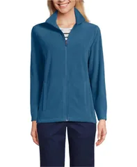 ランズエンド レディース アウター ジャケット・ブルゾン フリース ジャケット Lands End Womens Thermacheck 100 Fleece Jacket Evening blueのサムネイル