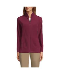 ランズエンド レディース アウター ジャケット・ブルゾン フリース ジャケット Lands End Womens Thermacheck 100 Fleece Jacket Burgundy バーガンのサムネイル